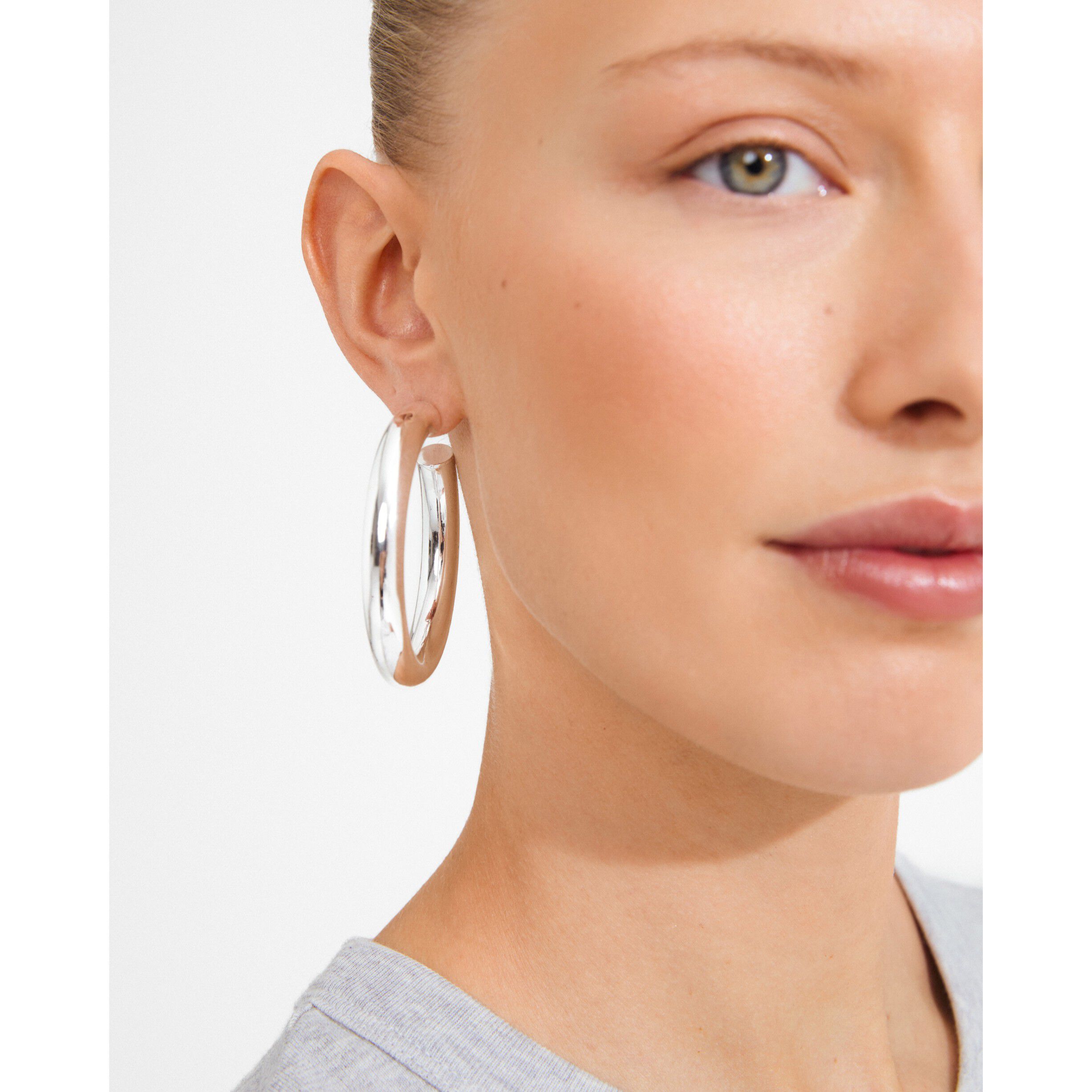 TOVIN hoop earrings silver-plated