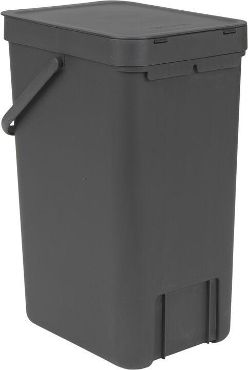 Affaldsspand m/låg sort.kon. 16 ltr