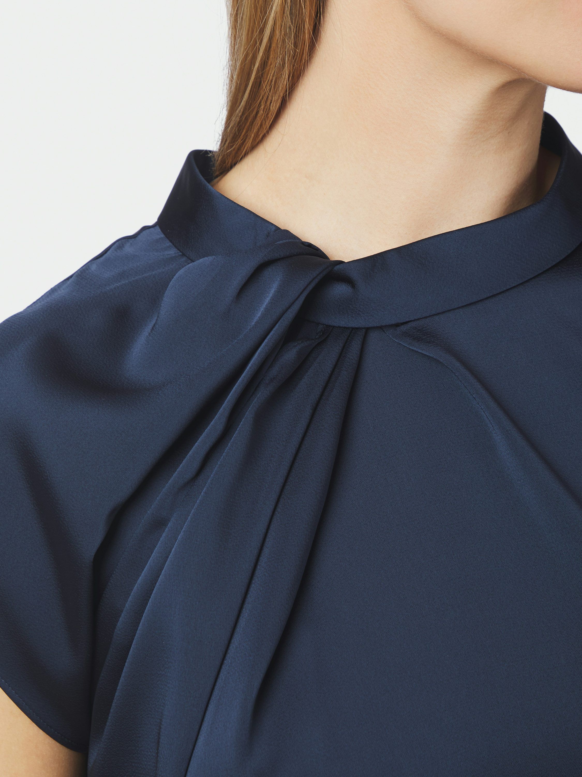 Fleur Drapy Satin Blouse
