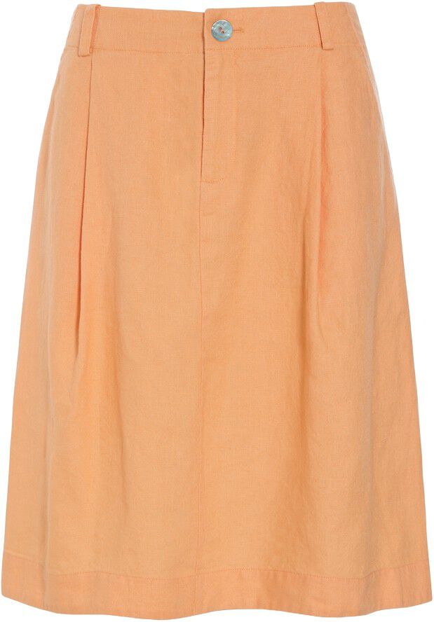 Lazy linen nederdel med l&aelig;g