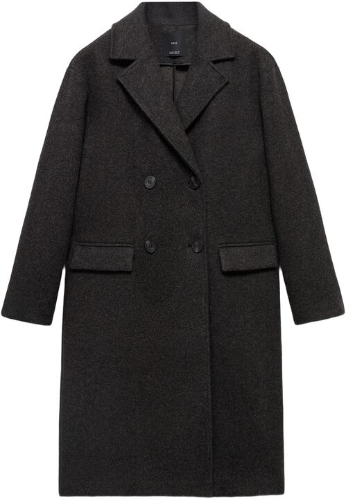 Double-breasted midi coat