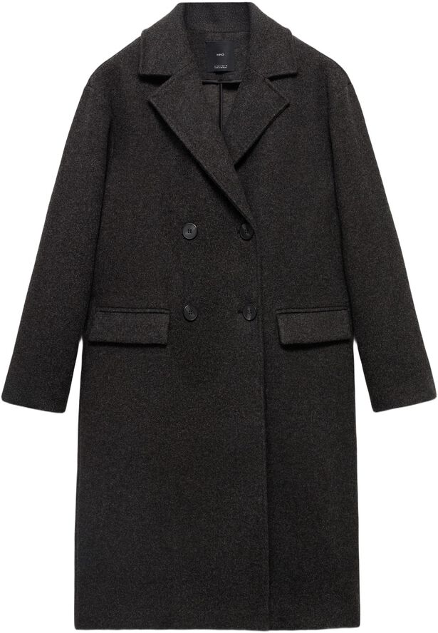 Double-breasted midi coat