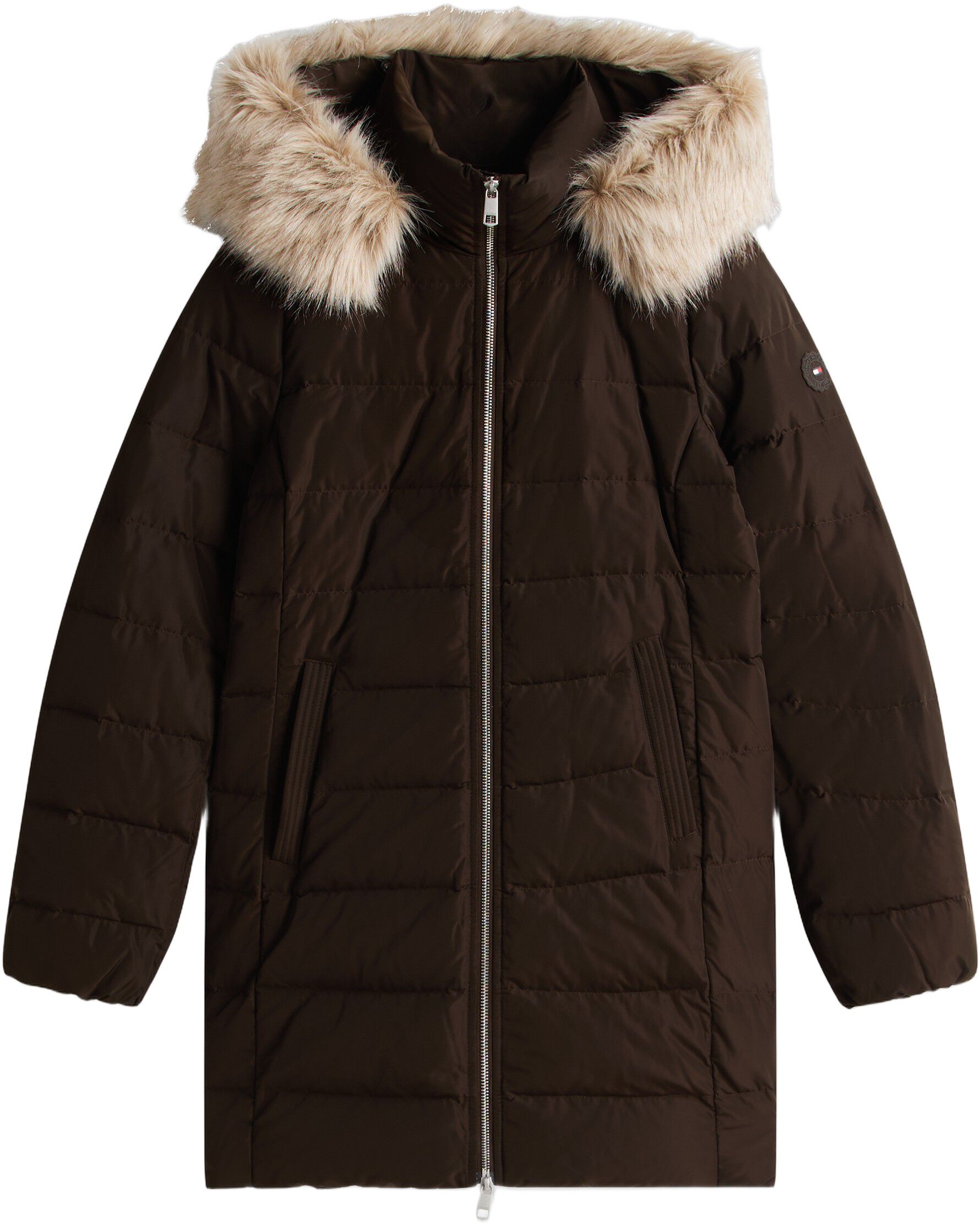 MW DOWN SLIM COAT WITH FUR