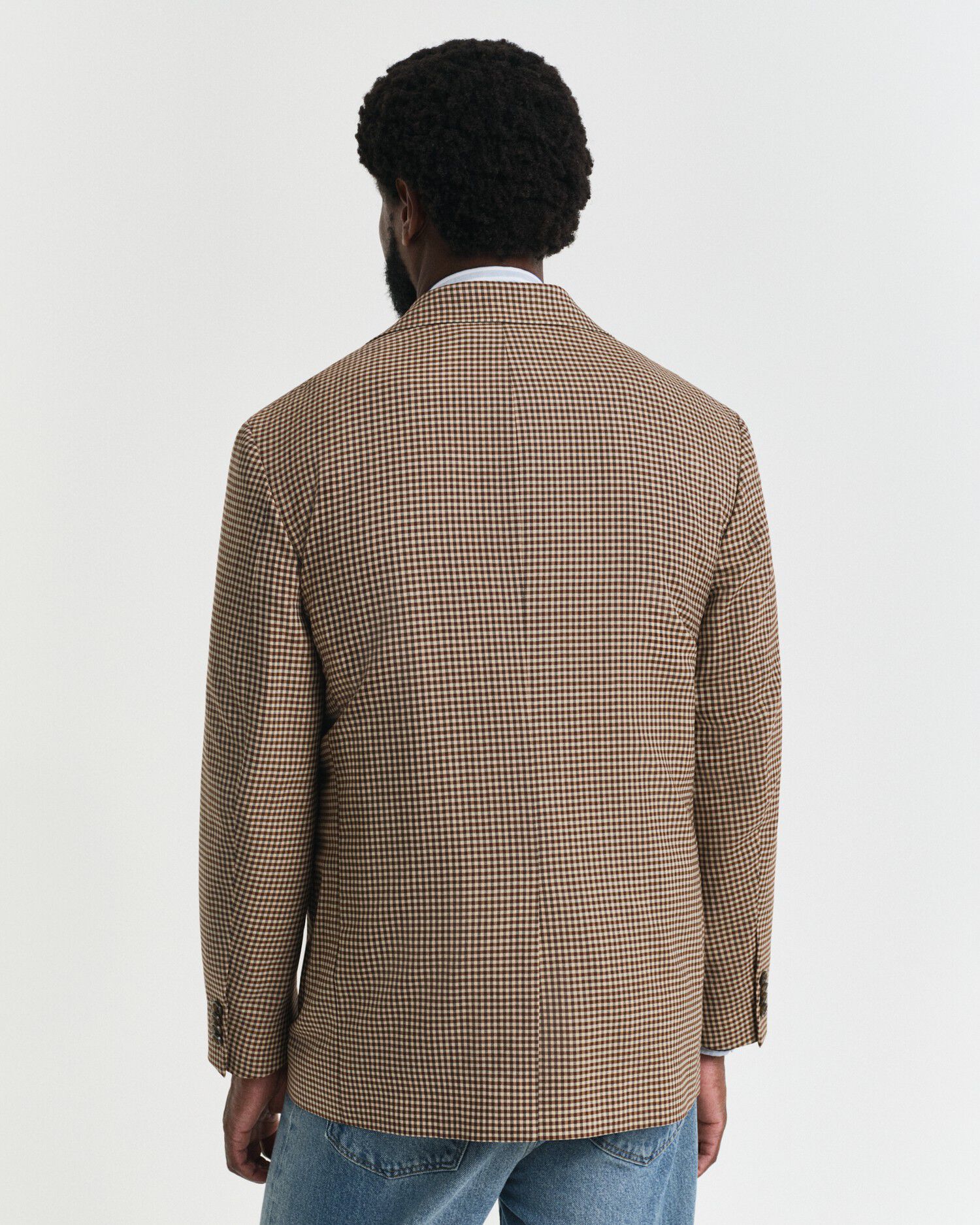 REL GINGHAM CHECK BLAZER