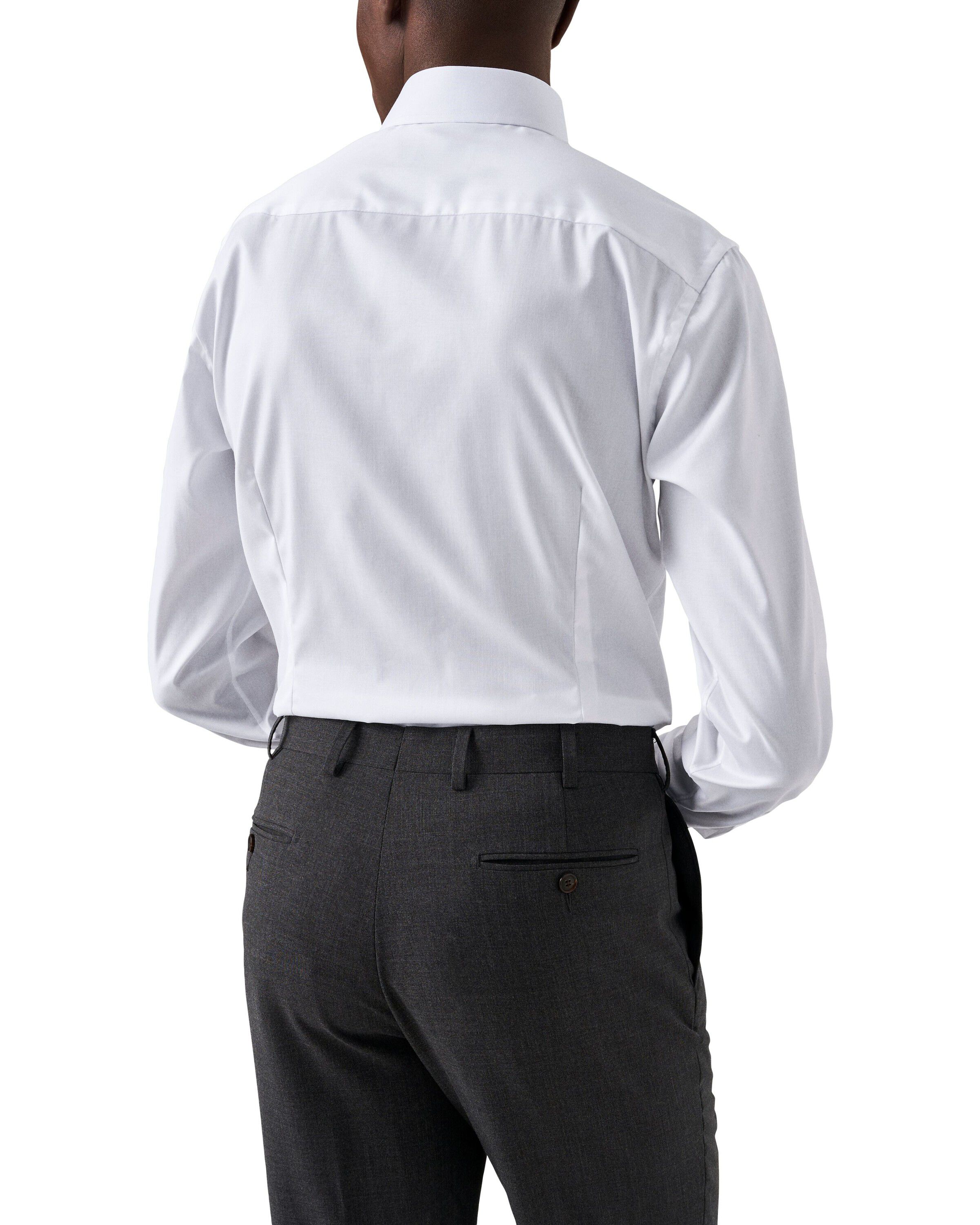 White Signature Twill Shirt Extra Long Sleeves - Slim Fit