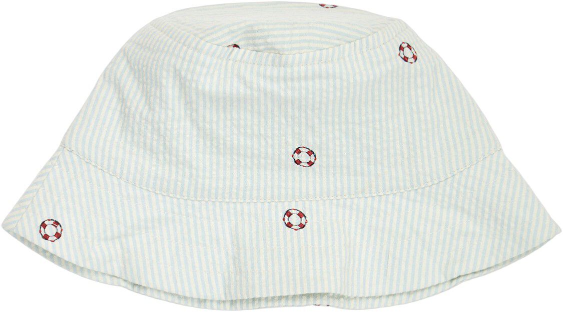 Seersucker stripe bucket hat baby