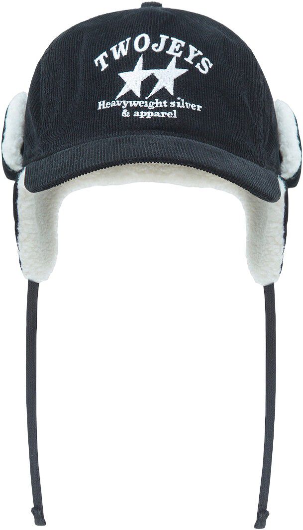 Heavy Silver Black Earflap