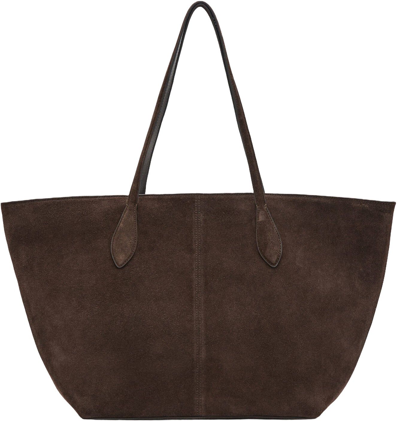 Suede shopper bag
