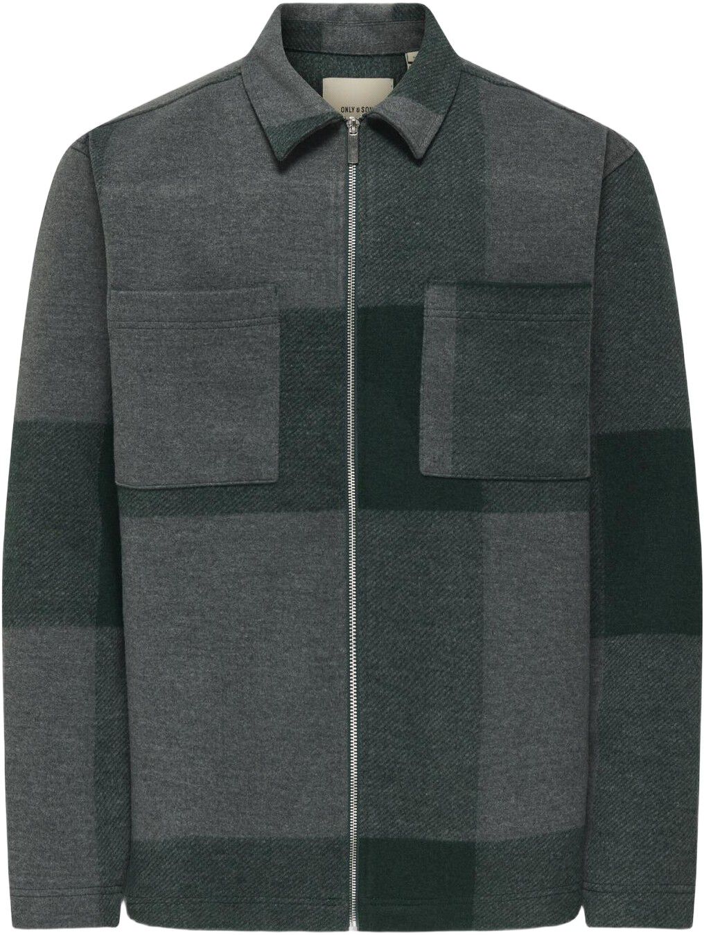 ONSWAKE CHECKED ZIP OVERSHIRT