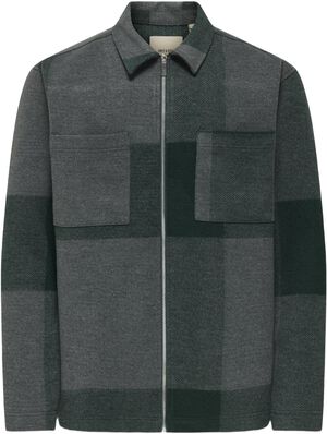 ONSWAKE CHECKED ZIP OVERSHIRT