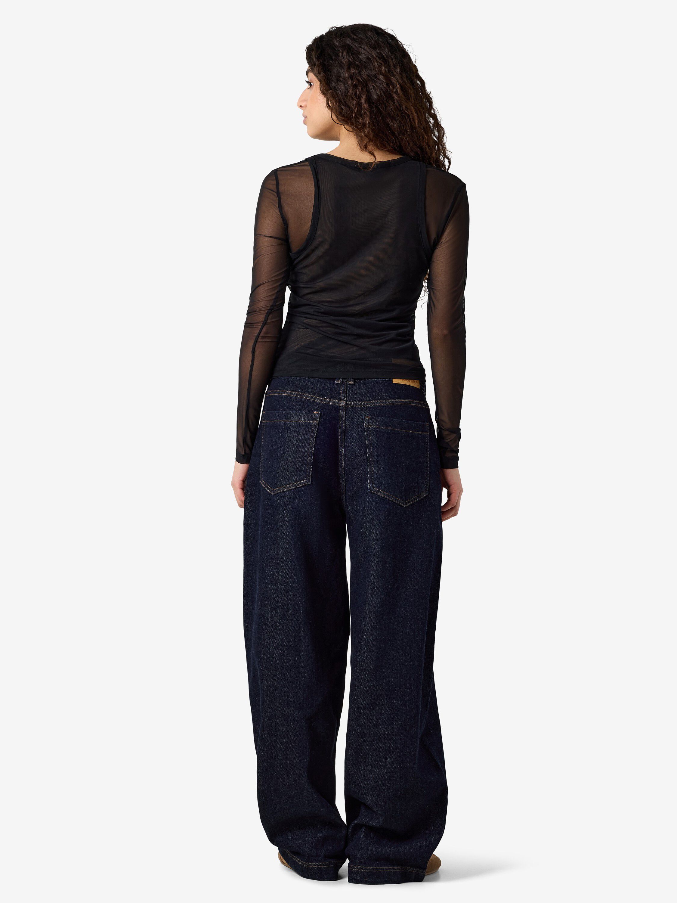 Nmjudith L/S Doublelayer Mesh Top Tnt/14