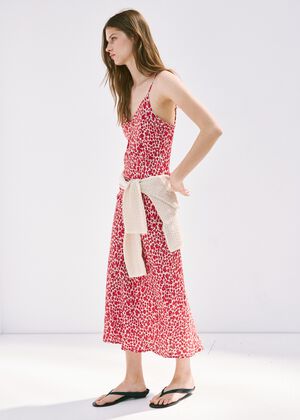 V-neck print dress