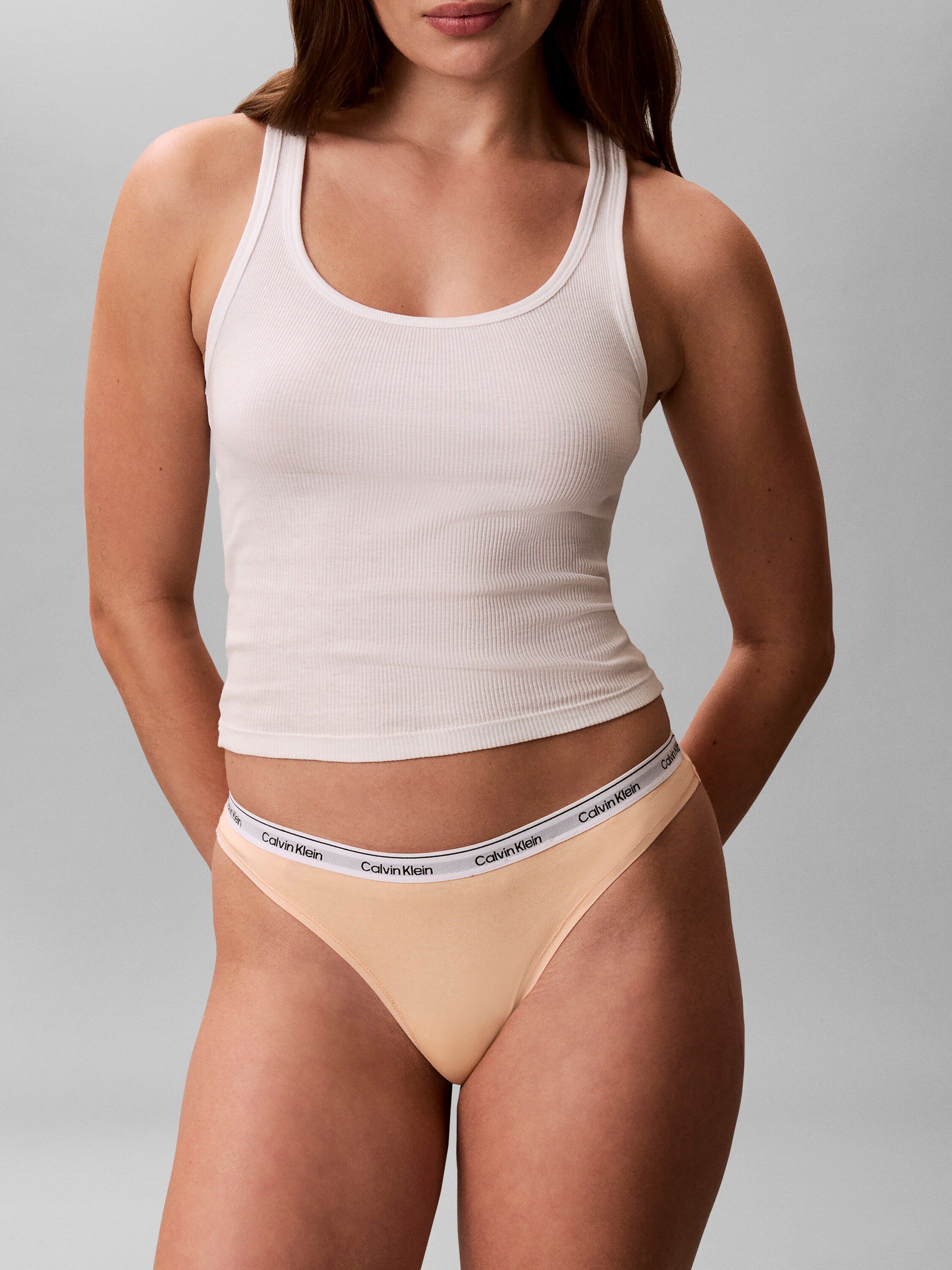 CK Monogram Print Thong