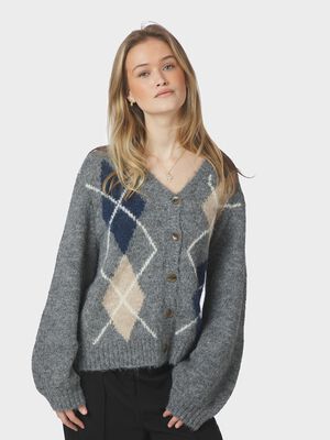 Beleney Small Check Fluff Cardigan