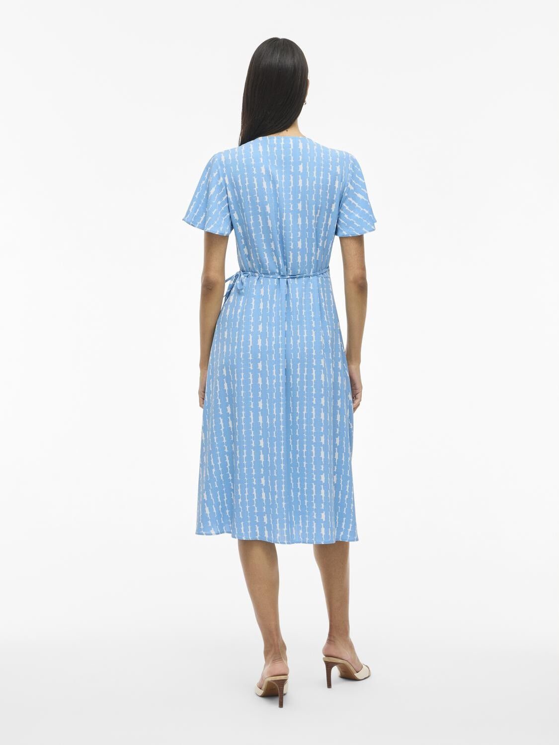 VILOVIE S/S WRAP MIDI DRESS - NOOS
