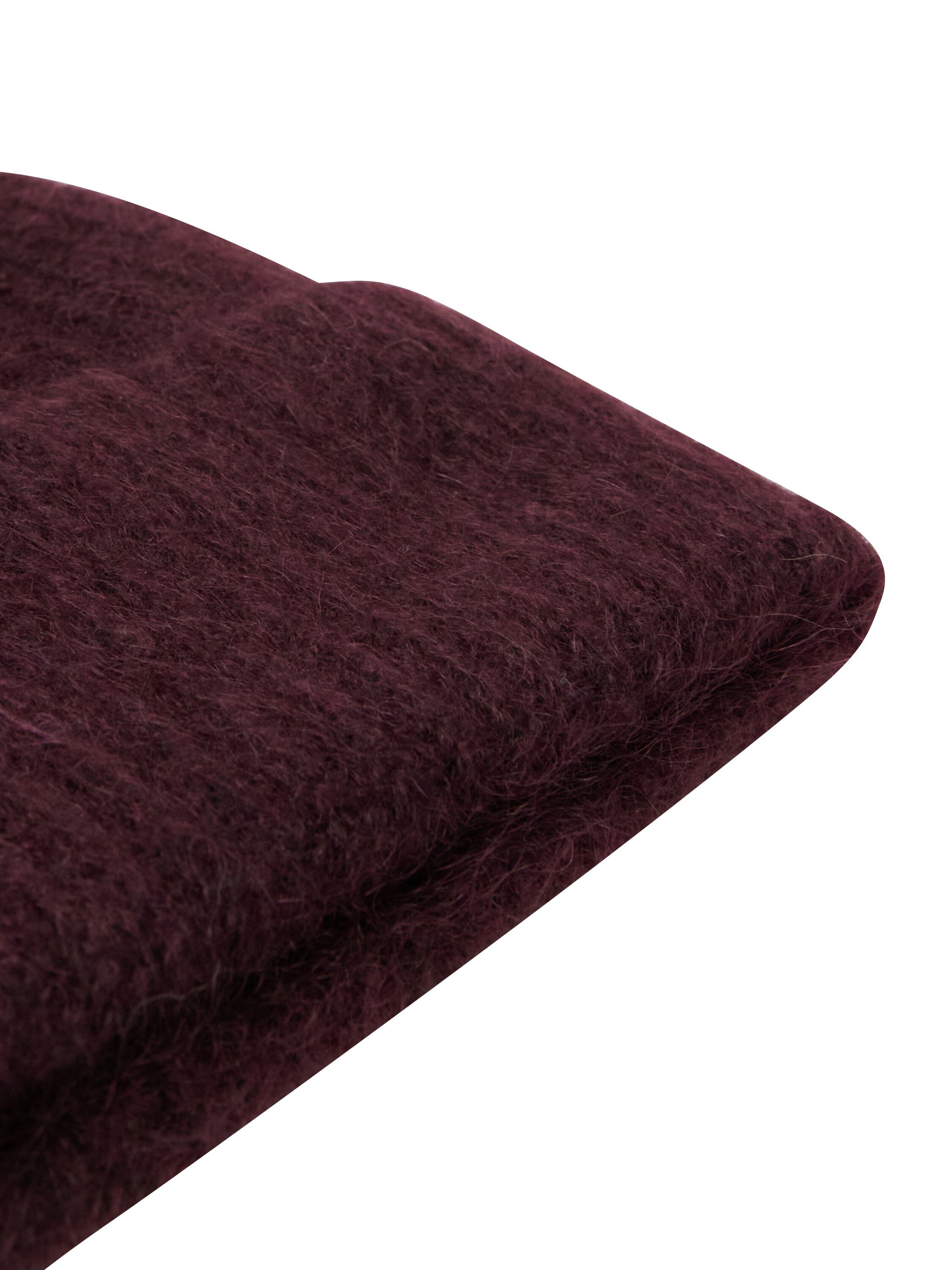 Rib-knit beanie with a folded brim.