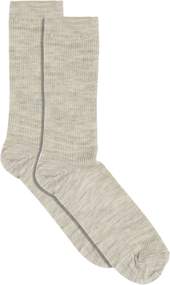 Fine wool rib socks
