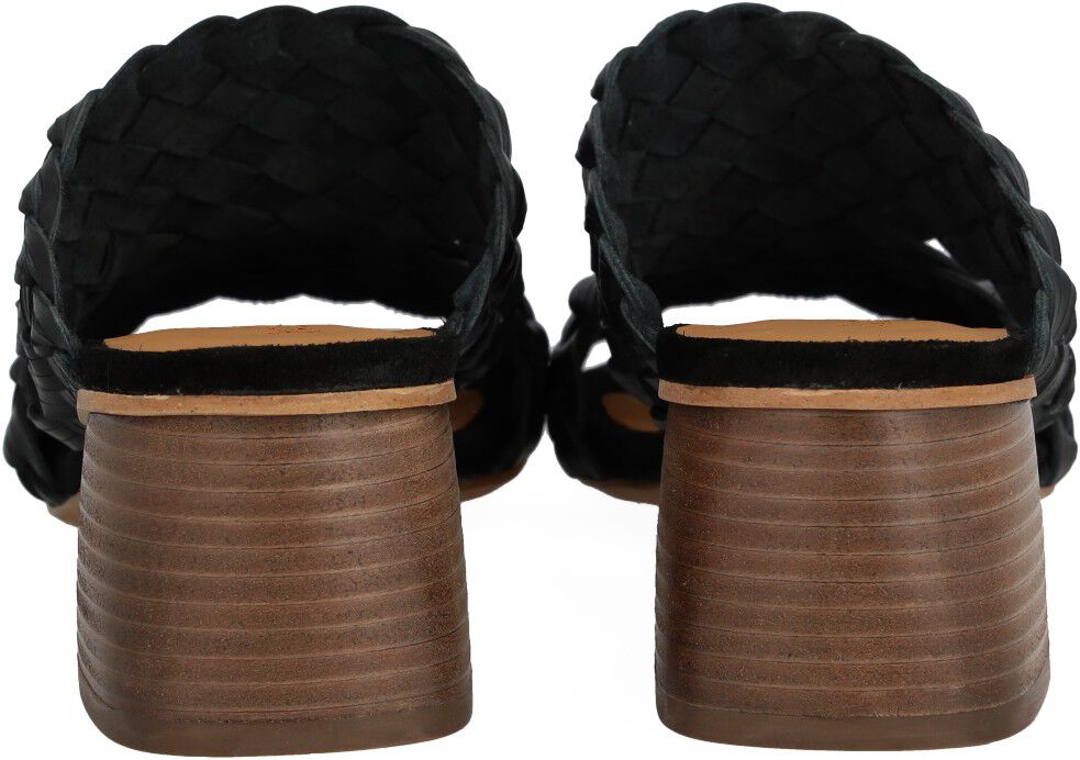 Mule med flettet l&aelig;derdetalje