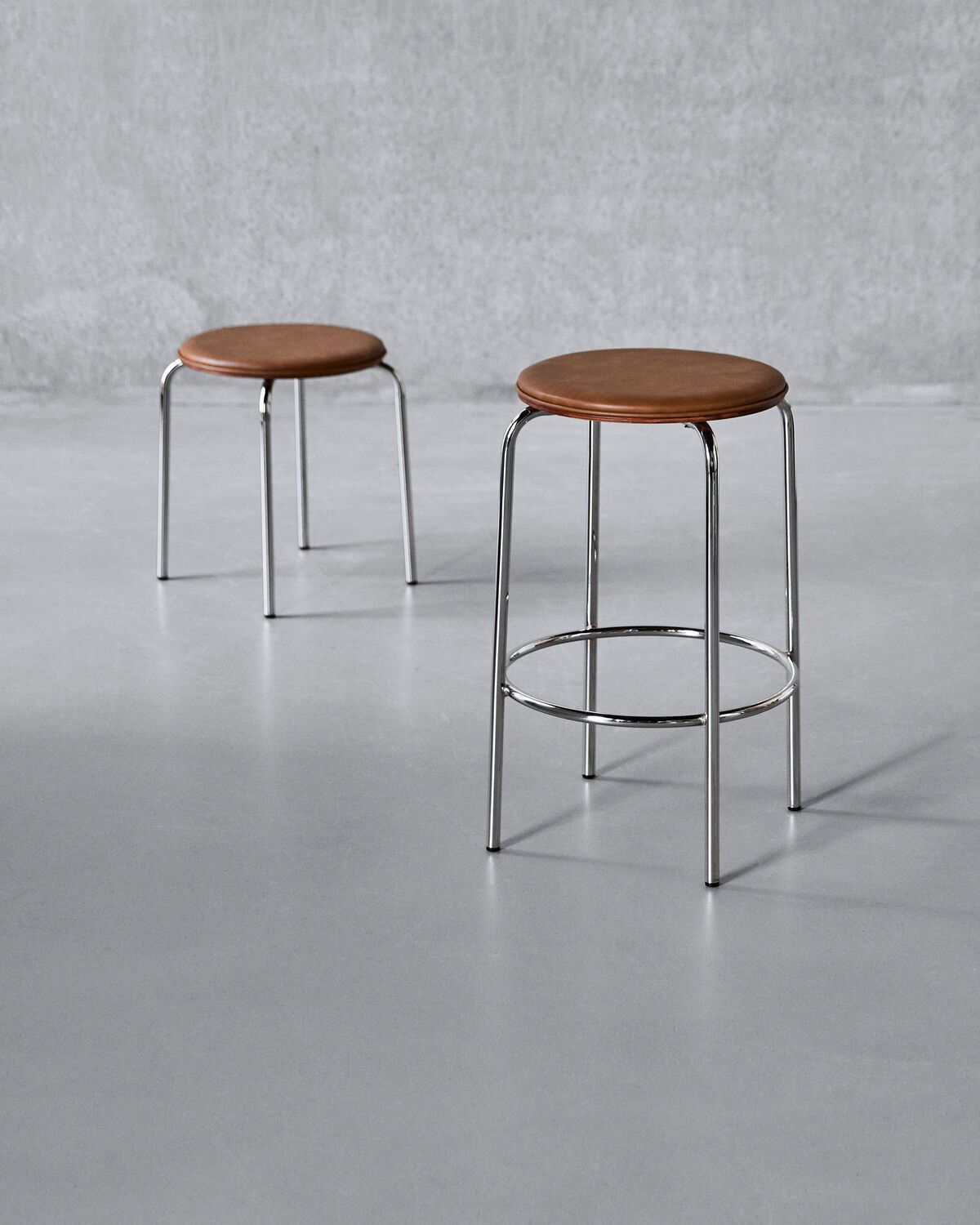 Bar Stool, HDComma, Cognac, Chro