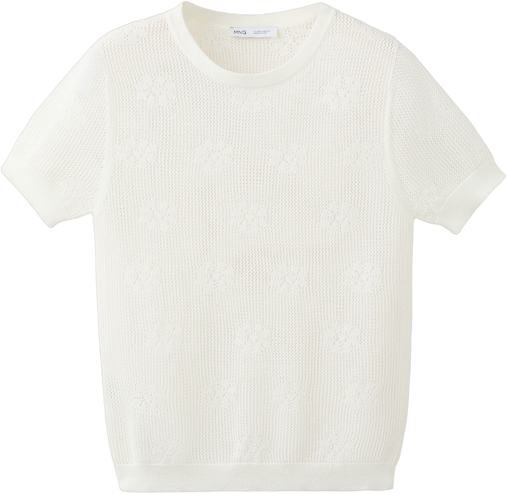 Short-sleeved knitted sweater