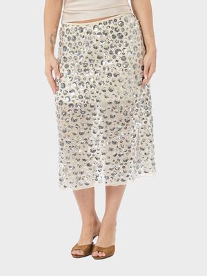 Gilla Flower Sequins Skirt