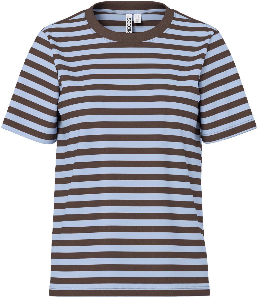Pcria Ss Tee Multicol Stripes Bc