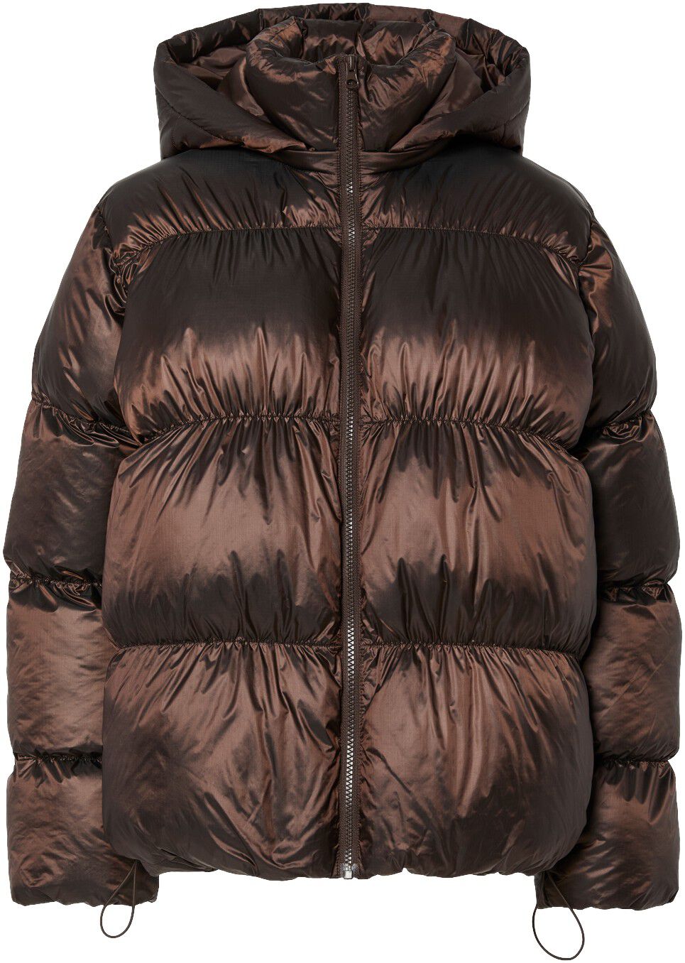 PCMILLA SHINY PUFFER JACKET W. HOOD