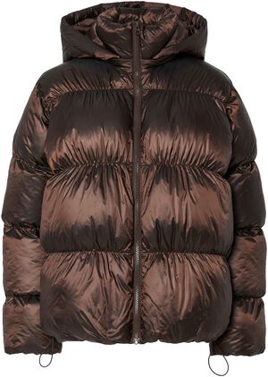 PCMILLA SHINY PUFFER JACKET W. HOOD