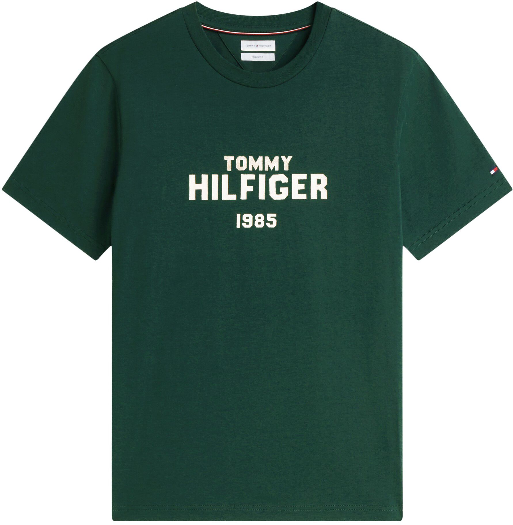 Contrast Logo Crew Neck Jersey T-Shirt