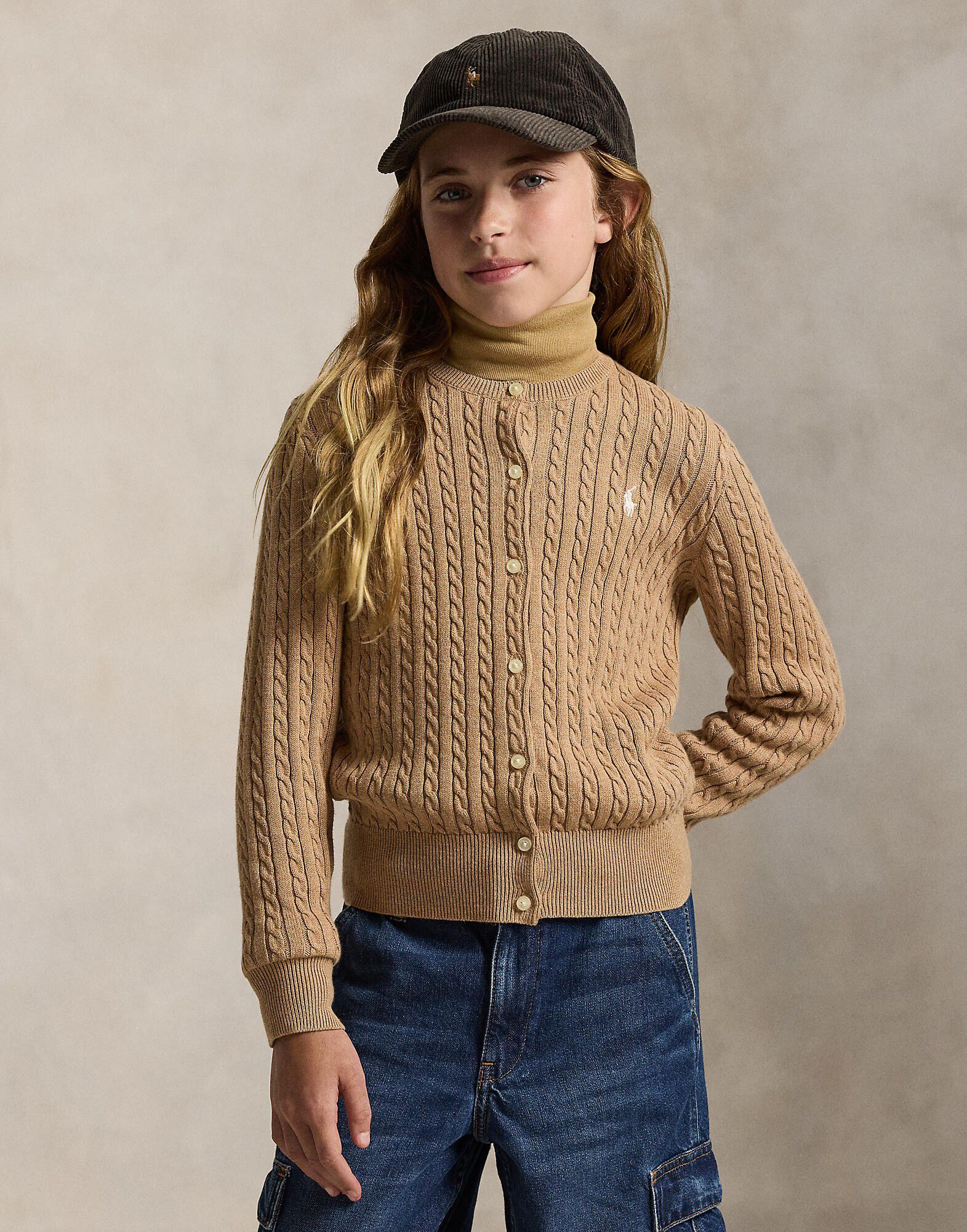 Mini-Cable Cotton Cardigan