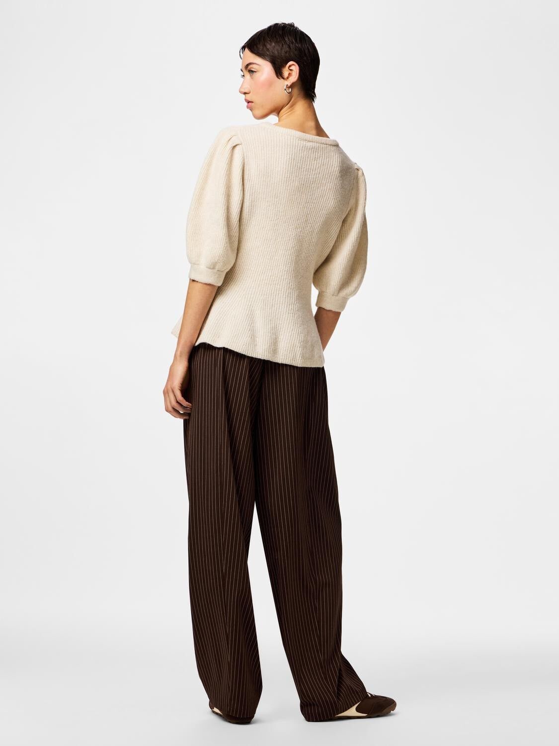 Pcsilly Ss Puff Knit Cardigan Noos Bc