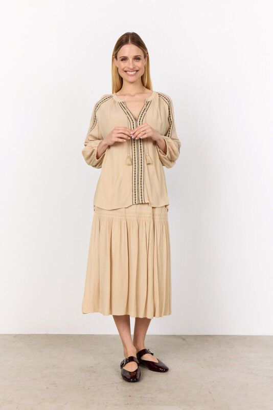 SC-SEBORA 1 Bluse Sand
