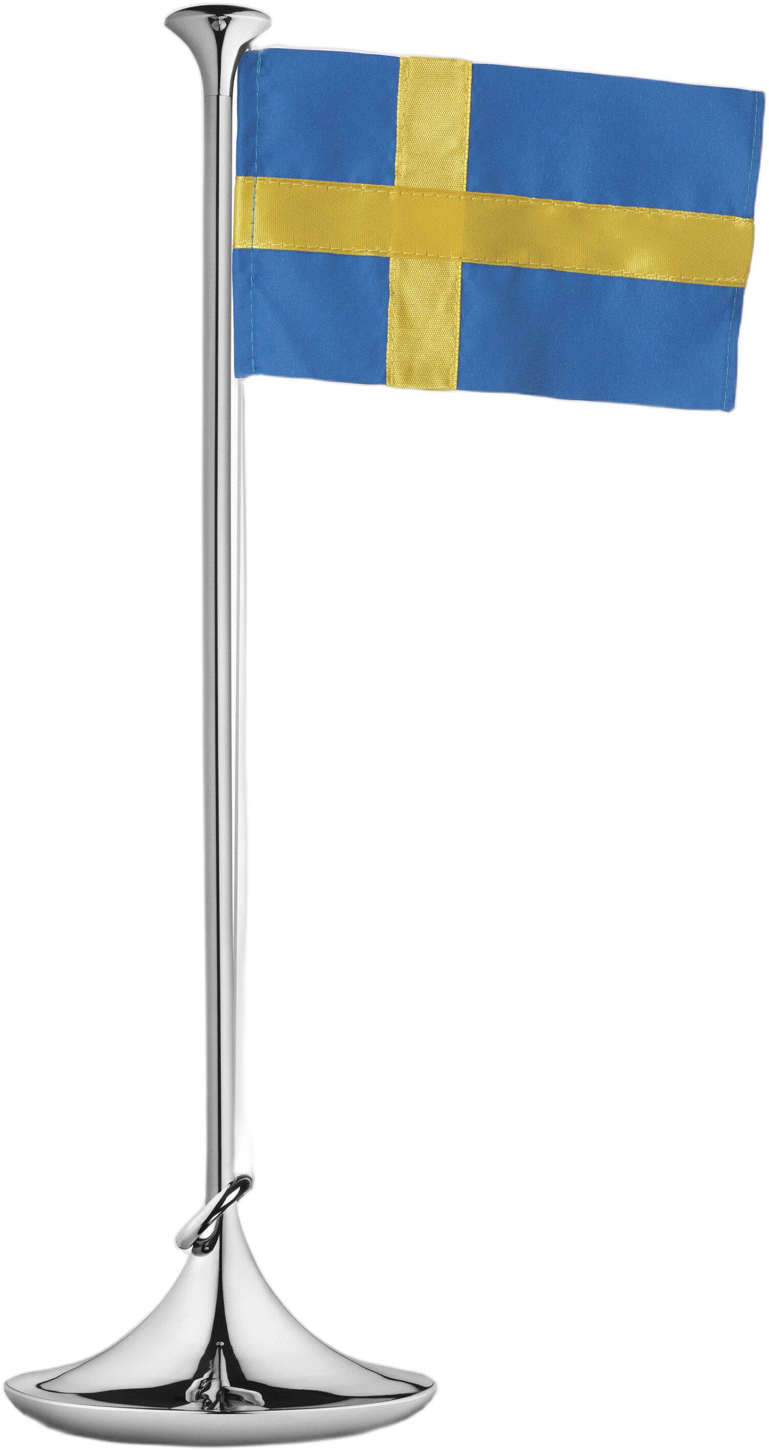GEORG SWEDISH FLAG, INCL. FLAGPOLE, STAINLESS STEEL