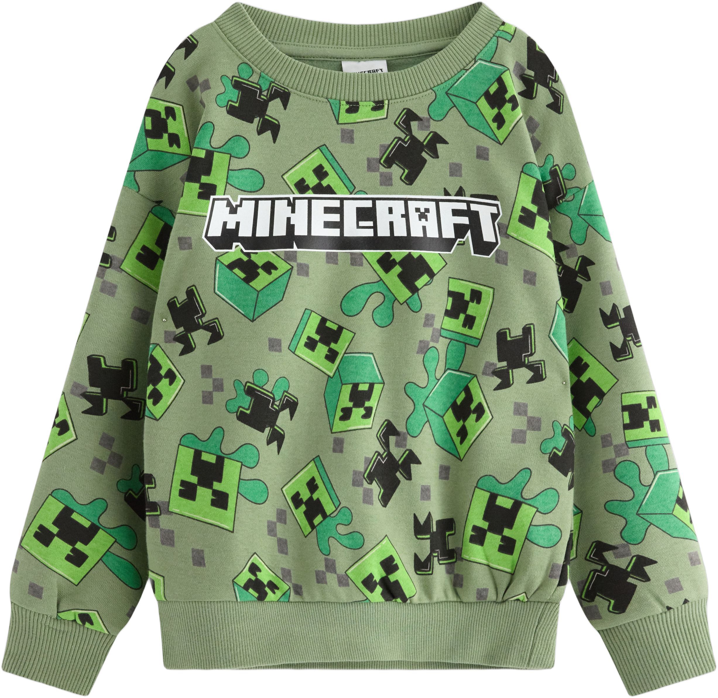 Patterned sweatshirt in cotton blen