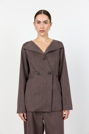 LR-OBASSIE 3 Blazer Mørk brun