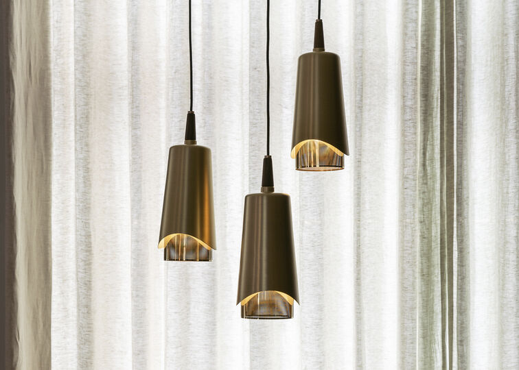 Umanoff, Pendant, Brass, Walnut