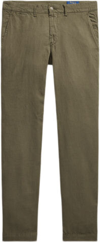 Straight Fit Linen-Cotton Pant