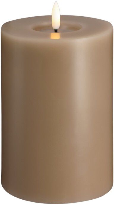 Moods & More - LED Pillar Candles, Silk, Melted, Sand, 99x150 mm