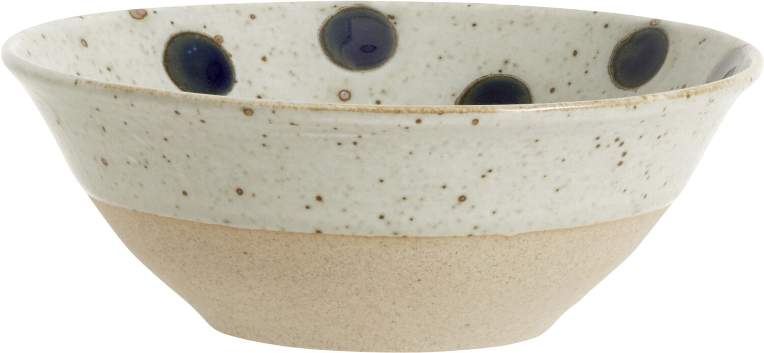 GRAINY dot bowl, sand/dark blue
