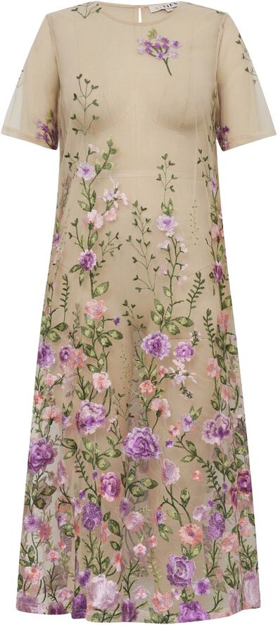 Fuschia midi dress
