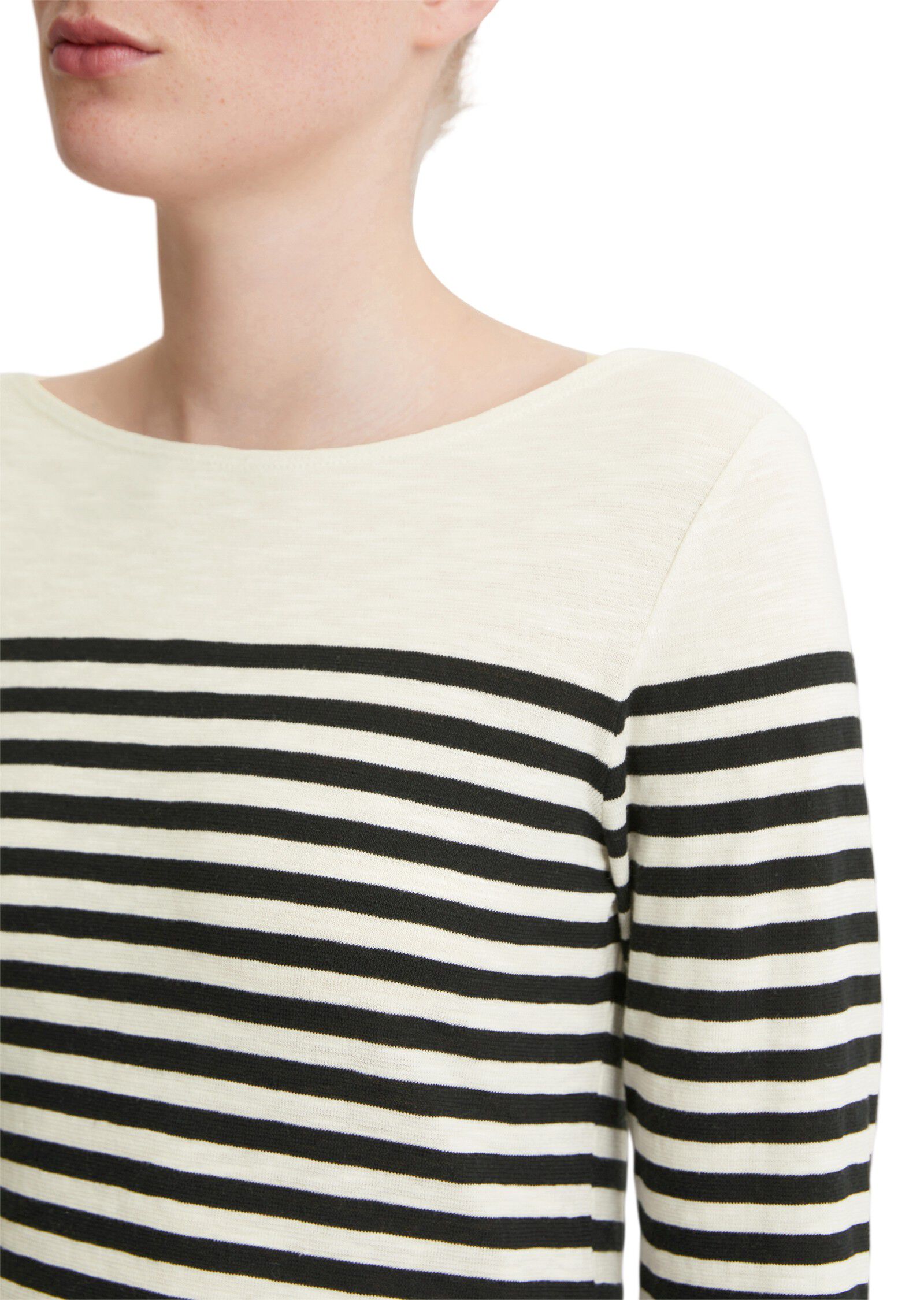 T-shirt, long sleeve, boat neck, st