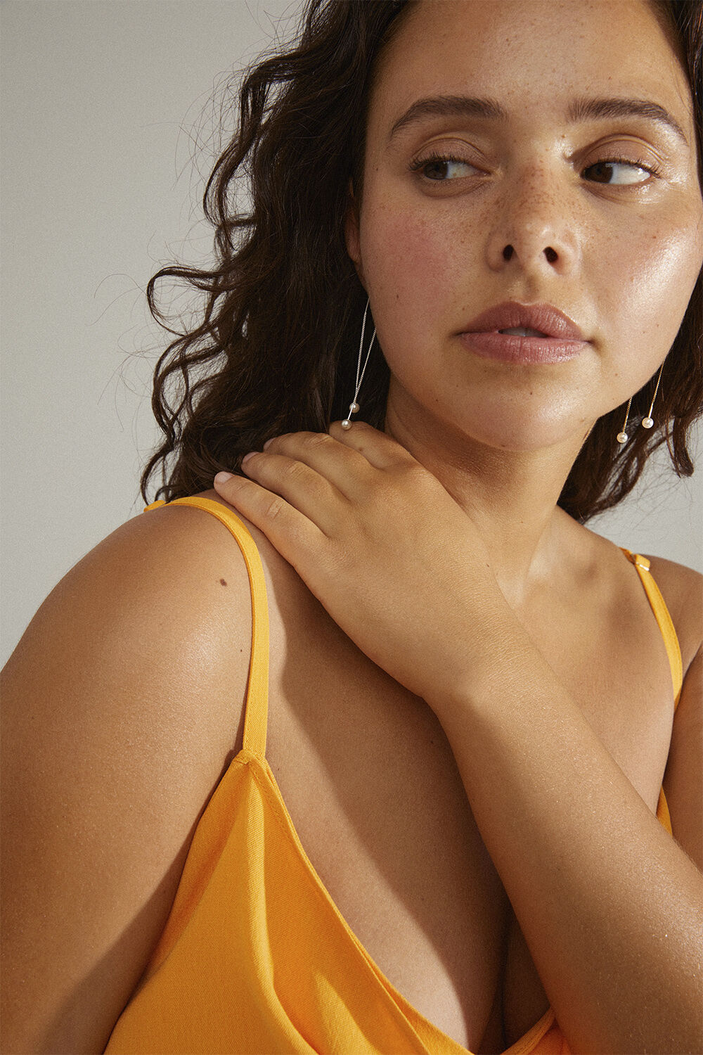 EUONIA pearl chain earrings silver-plated