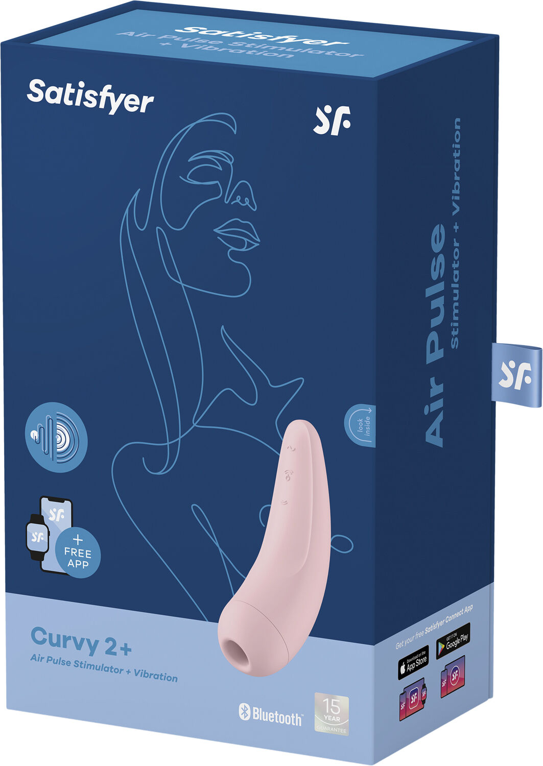 Satisfyer Curvy 2+ pink lufttrycksvibrator