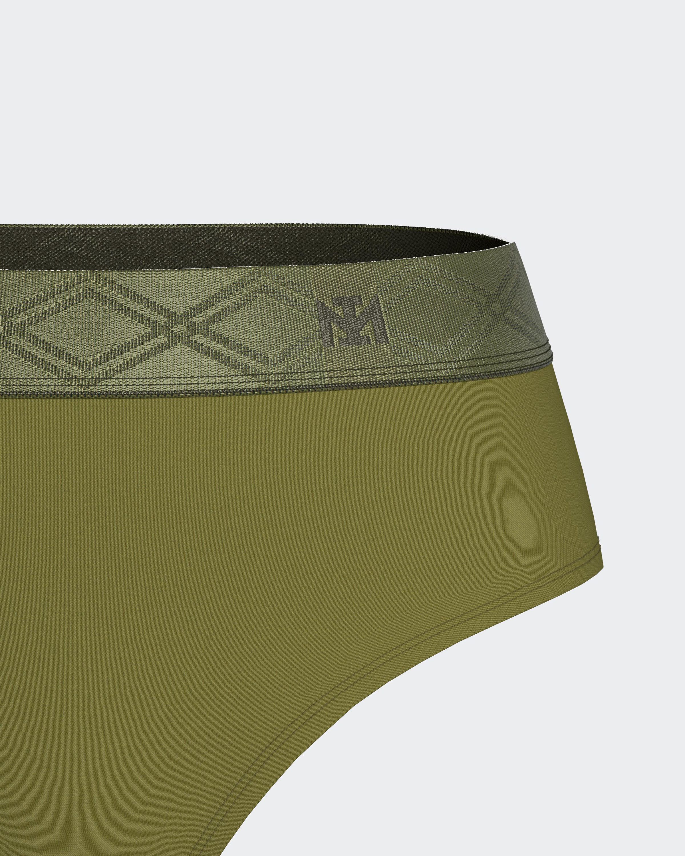 Thong with elastic waistband