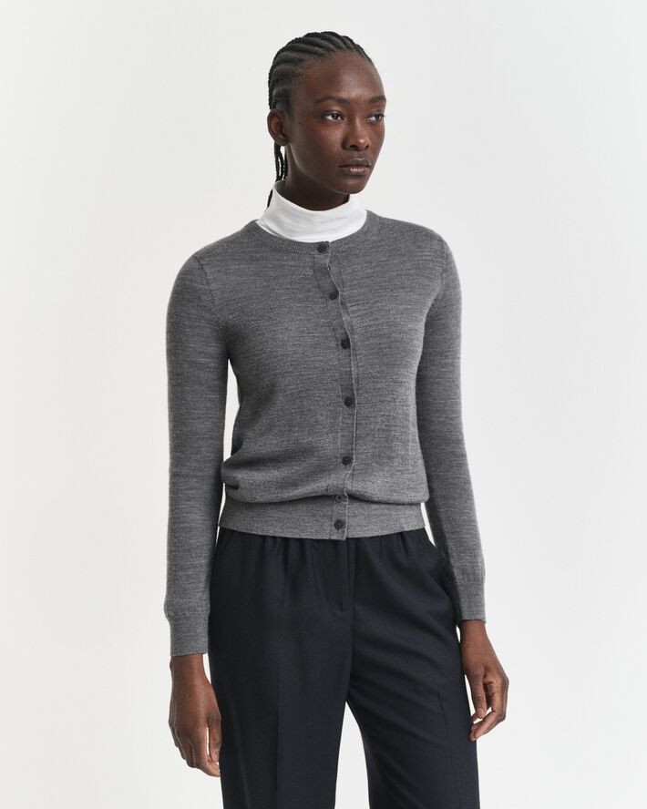 EXTRAFINE MERINO WOOL CARDIGAN