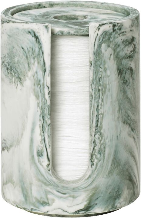Mist Cotton Pad Holder - Emerald Off-white