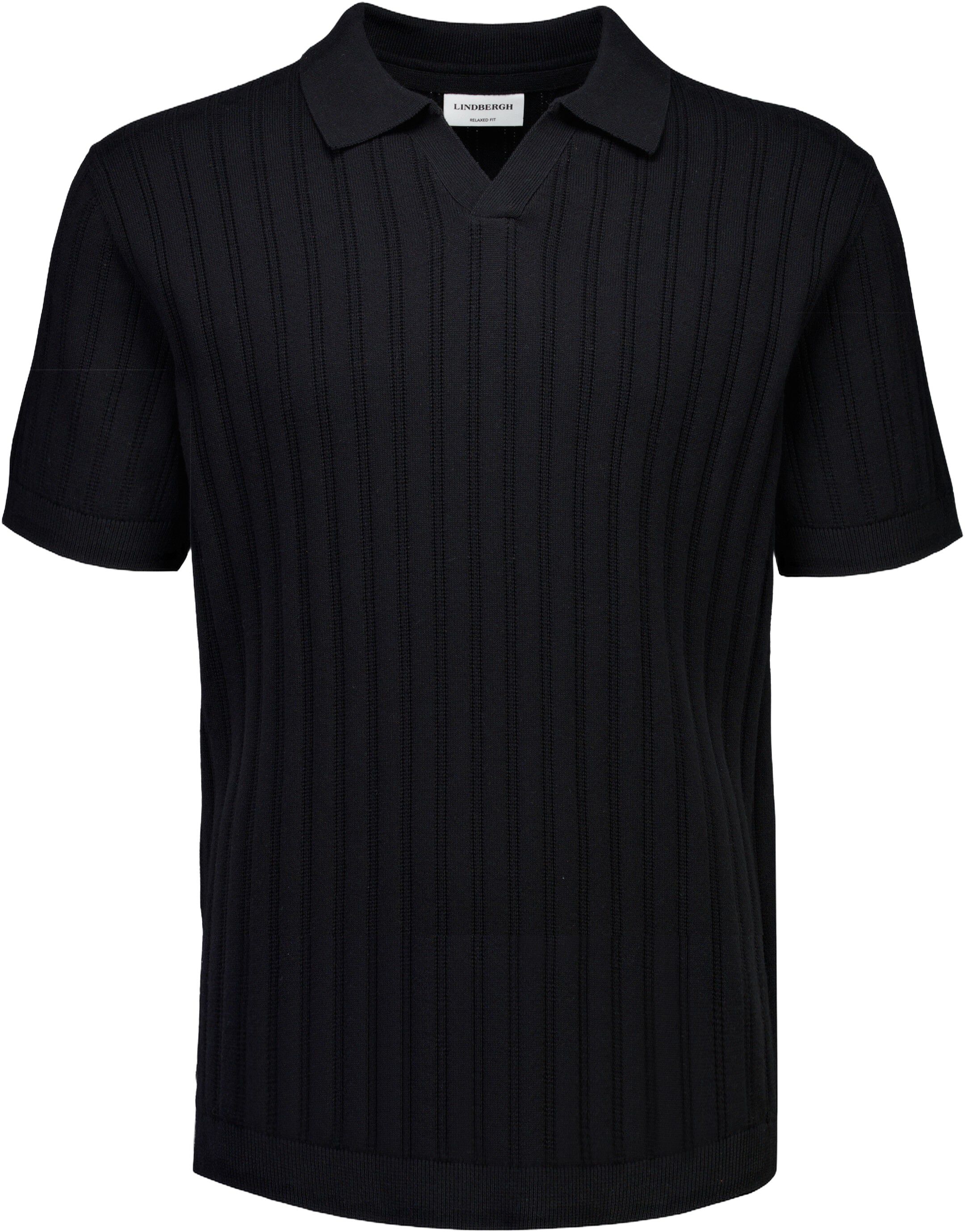 Knitted S/S v-neck polo