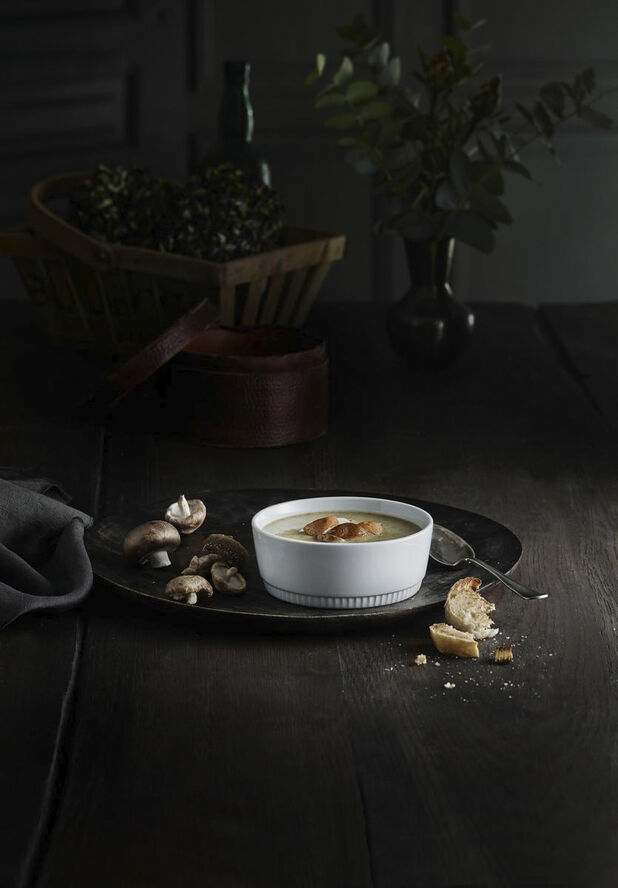 "Skål rett kant Toulouse 14 cm 0,5L Hvit"