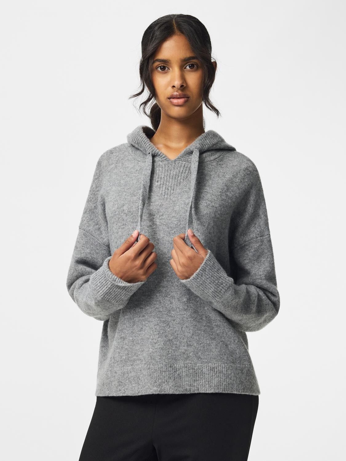 Pcmalou Ls Knit Hoodie Noos Bc