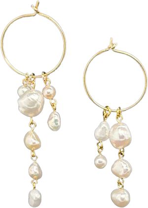 Denise Pearl Earrings - Gold